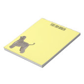 Afbeelding cartoon Afghaanse hond Notitieblok (Linkerzijde)