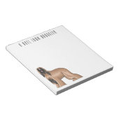 Afbeelding cartoon Afghaanse hond Notitieblok (Schuin)