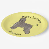 Afbeelding cartoon Afghaanse hond Papieren Bordje (Gekanteld)