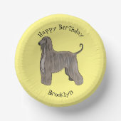 Afbeelding cartoon Afghaanse hond Papieren Kommen (Voorkant)