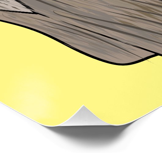 Afbeelding cartoon Afghaanse hond Perfect Poster (Hoek)