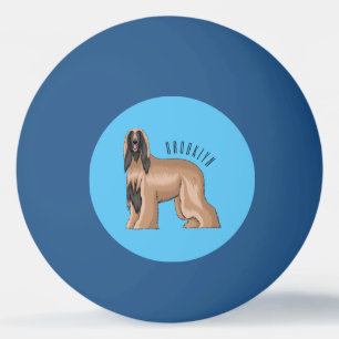 Afbeelding cartoon Afghaanse hond Pingpongbal