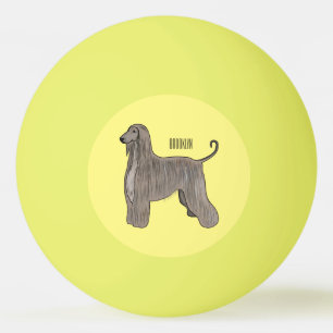 Afbeelding cartoon Afghaanse hond Pingpongbal