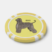 Afbeelding cartoon Afghaanse hond Poker Chips (Enkel)