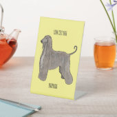 Afbeelding cartoon Afghaanse hond Reclamebord Met Voetstuk (Insitu)