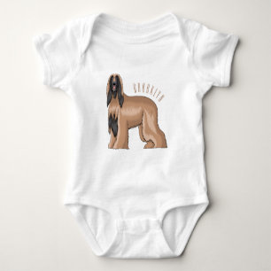Afbeelding cartoon Afghaanse hond Romper