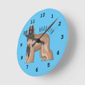 Afbeelding cartoon Afghaanse hond Ronde Klok (Hoek)