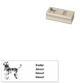 Afbeelding cartoon Afghaanse hond Rubberstempel (Gestempeld)