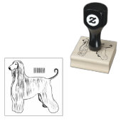 Afbeelding cartoon Afghaanse hond Rubberstempel (Gestempeld)