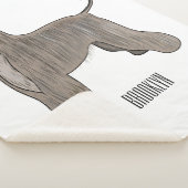 Afbeelding cartoon Afghaanse hond Sherpa Deken (3/4)