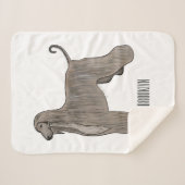 Afbeelding cartoon Afghaanse hond Sherpa Deken (Voorkant (horizontaal))