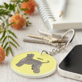 Afbeelding cartoon Afghaanse hond Sleutelhanger (Voorkant Rechts)