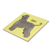 Afbeelding cartoon Afghaanse hond Tegeltje (Zijkant)