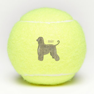 Afbeelding cartoon Afghaanse hond Tennisballen
