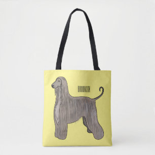 Afbeelding cartoon Afghaanse hond Tote Bag