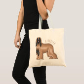 Afbeelding cartoon Afghaanse hond Tote Bag (Voorkant (product))