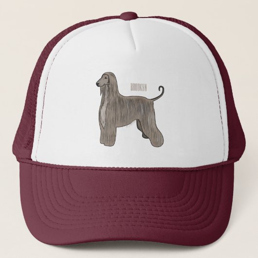 Afbeelding cartoon Afghaanse hond Trucker Pet (Voorkant)