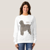 Afbeelding cartoon Afghaanse hond Trui (Voorkant volledig)