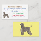 Afbeelding cartoon Afghaanse hond Visitekaartje (Voorkant / Achterkant)