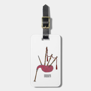Afbeelding cartoon Bagpipes Bagagelabel