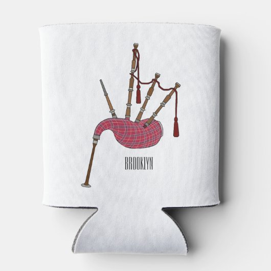 Afbeelding cartoon Bagpipes Blikjeskoeler (Achterkant)