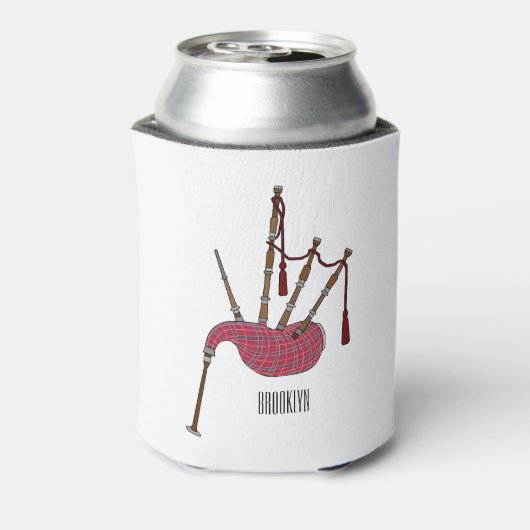 Afbeelding cartoon Bagpipes Blikjeskoeler (Blikje Achterkant)