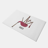 Afbeelding cartoon Bagpipes Deurmat (Schuin)