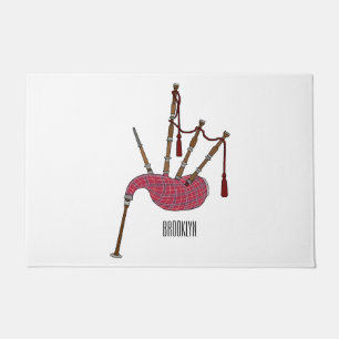 Afbeelding cartoon Bagpipes Deurmat