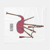 Afbeelding cartoon Bagpipes Fleece Deken (Voorkant (Horizontaal))