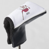 Afbeelding cartoon Bagpipes Golfheadcover (3/4 voorkant)