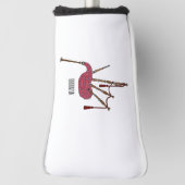 Afbeelding cartoon Bagpipes Golfheadcover (Draai 90)