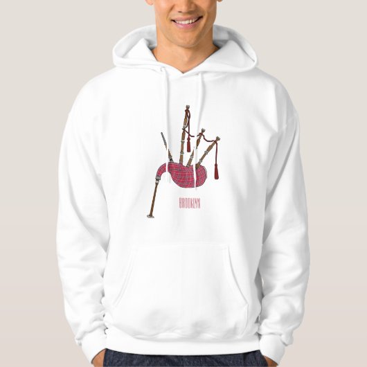 Afbeelding cartoon Bagpipes Hoodie (Voorkant)