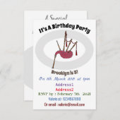 Afbeelding cartoon Bagpipes Kaart (Voorkant / Achterkant)