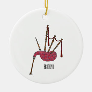 Afbeelding cartoon Bagpipes Keramisch Ornament