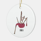 Afbeelding cartoon Bagpipes Keramisch Ornament (Links)