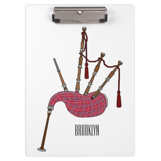 Afbeelding cartoon Bagpipes Klembord (Voorkant)