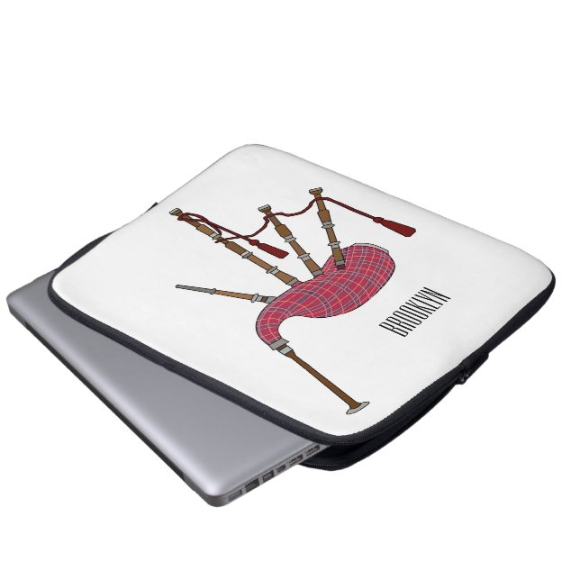 Afbeelding cartoon Bagpipes Laptop Sleeve (Voorkant onderkant)