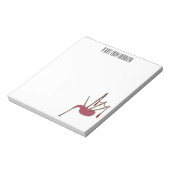 Afbeelding cartoon Bagpipes Notitieblok (Linkerzijde)