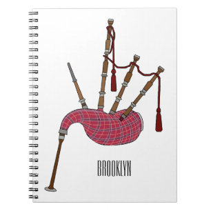 Afbeelding cartoon Bagpipes Notitieboek