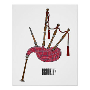 Afbeelding cartoon Bagpipes Perfect Poster
