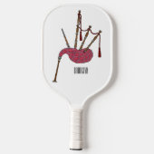 Afbeelding cartoon Bagpipes Pickleball Paddle (Achterkant)