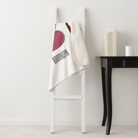 Afbeelding cartoon Bagpipes Sherpa Deken (In situ)