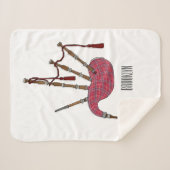 Afbeelding cartoon Bagpipes Sherpa Deken (Voorkant (horizontaal))