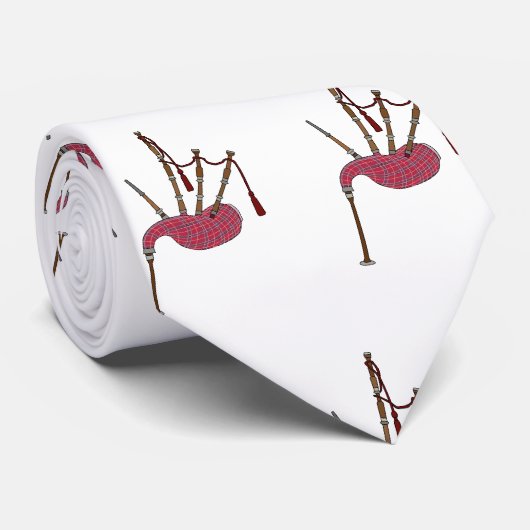 Afbeelding cartoon Bagpipes Stropdas (Opgerold)