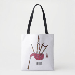 Afbeelding cartoon Bagpipes Tote Bag