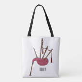 Afbeelding cartoon Bagpipes Tote Bag (Achterkant)