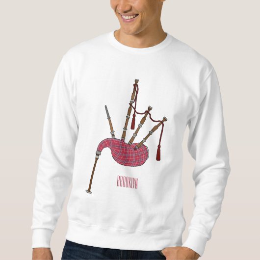 Afbeelding cartoon Bagpipes Trui (Voorkant)