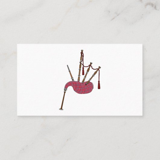 Afbeelding cartoon Bagpipes Visitekaartje (Achterkant)