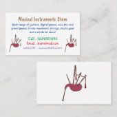 Afbeelding cartoon Bagpipes Visitekaartje (Voorkant / Achterkant)