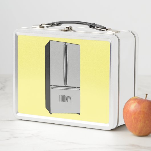 Afbeelding cartoon Franse deurkoelkast (In situ)